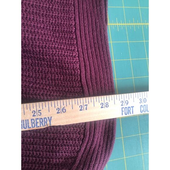 Women's Sz 2XL Maroon Red Striped Sweater Cowl Neck Long Sleeves St Johns Bay - Picture 6 of 6